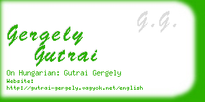 gergely gutrai business card